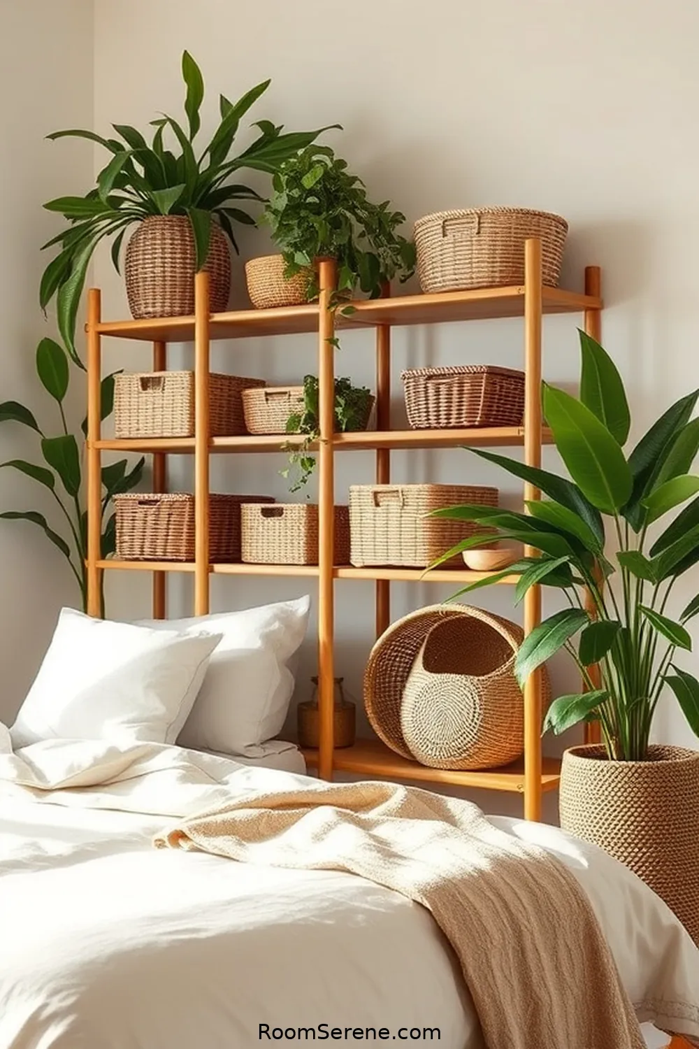 Stylish Storage Solutions for Your Bedroom Using Natural Fibers 15 Sustainable Shelving Options With Natural Elements for Stylish Storage Solutions for Your Bedroom Using Natural Fibers