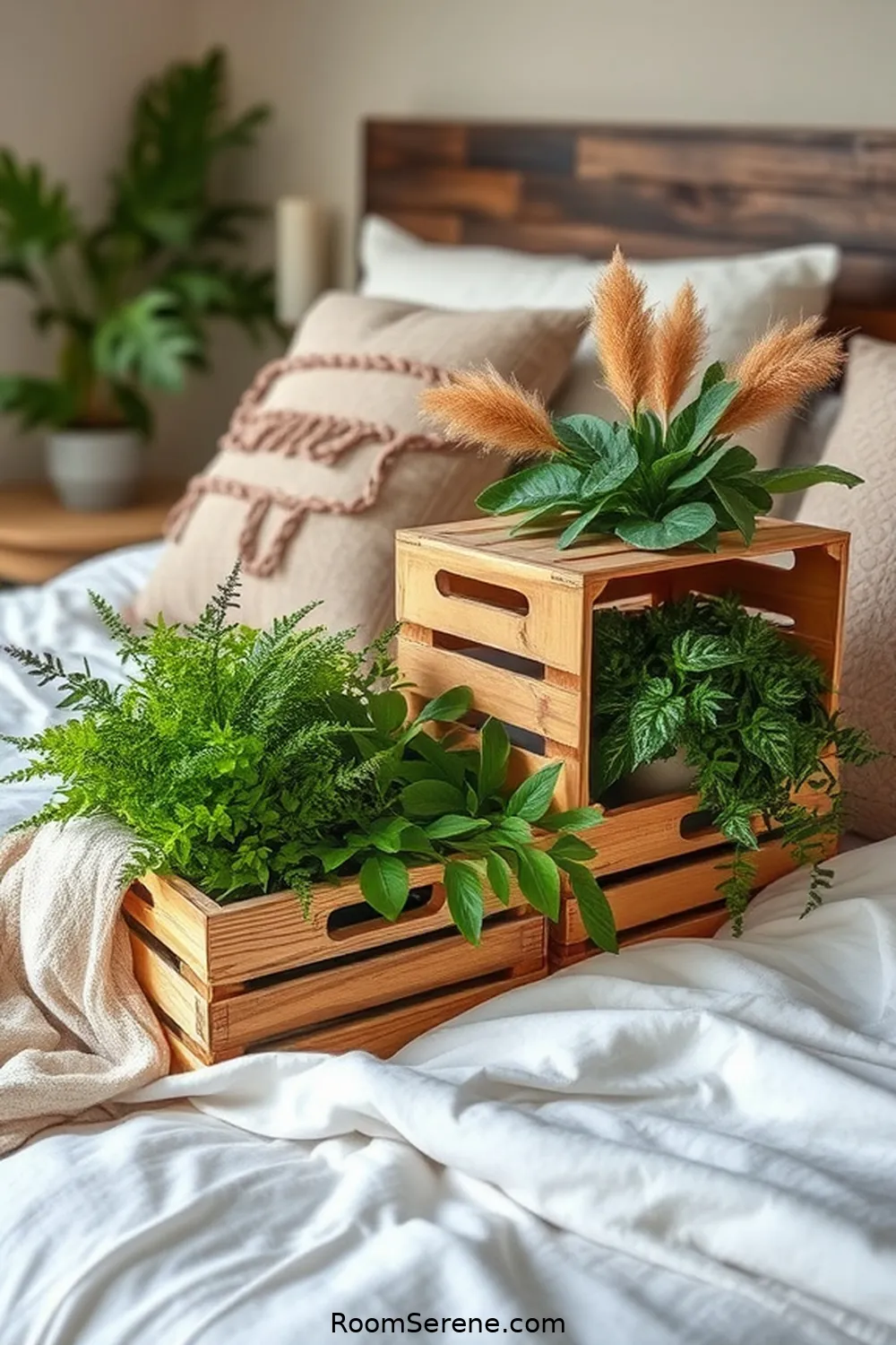 Stylish Storage Solutions for Your Bedroom Using Natural Fibers 10 Upcycled Wood Crates for Rustic Charm for Stylish Storage Solutions for Your Bedroom Using Natural Fibers