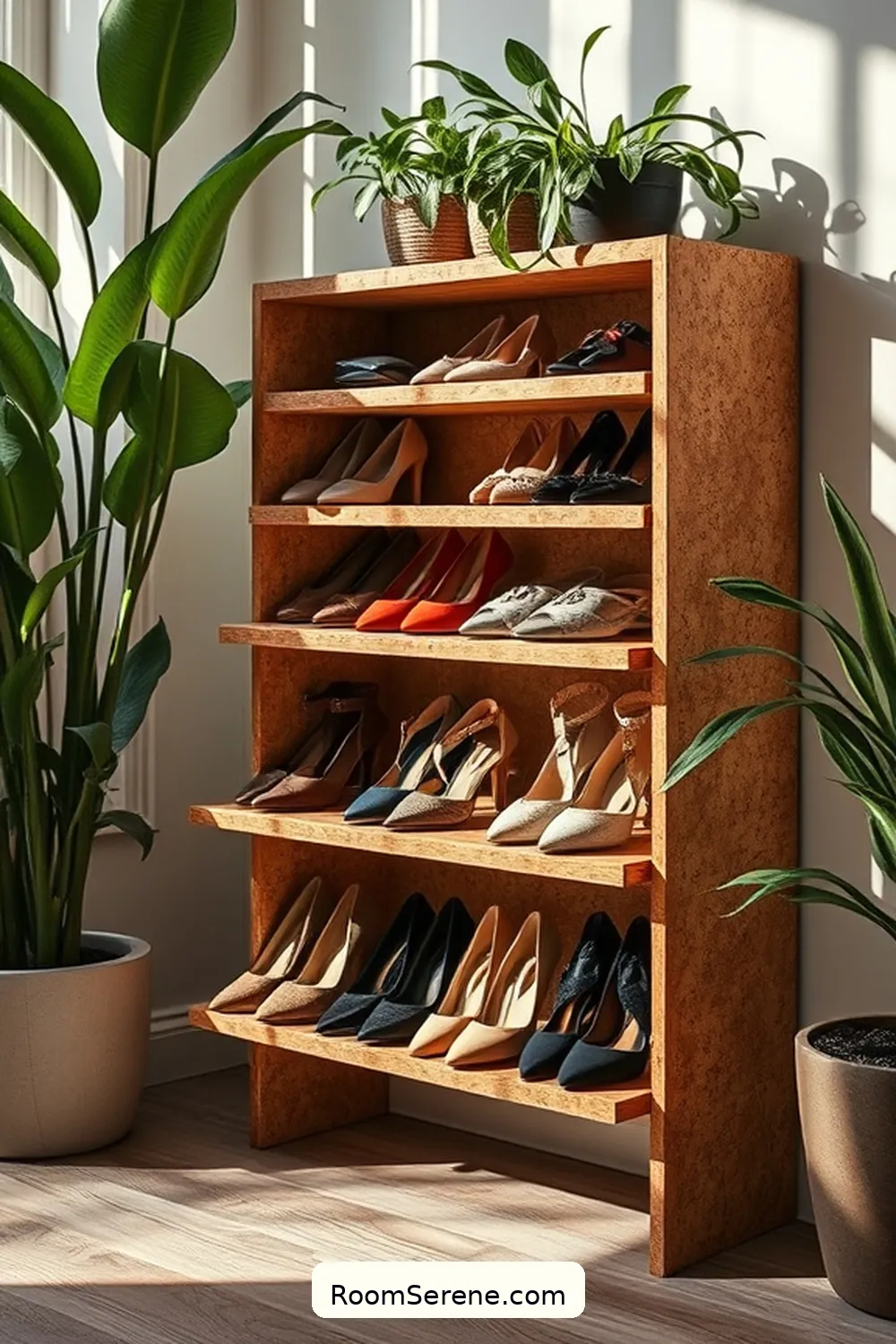 Cork Shoe Racks: Combining Functionality and Design for Transform Your Entryway Using Cork for Smart Organization