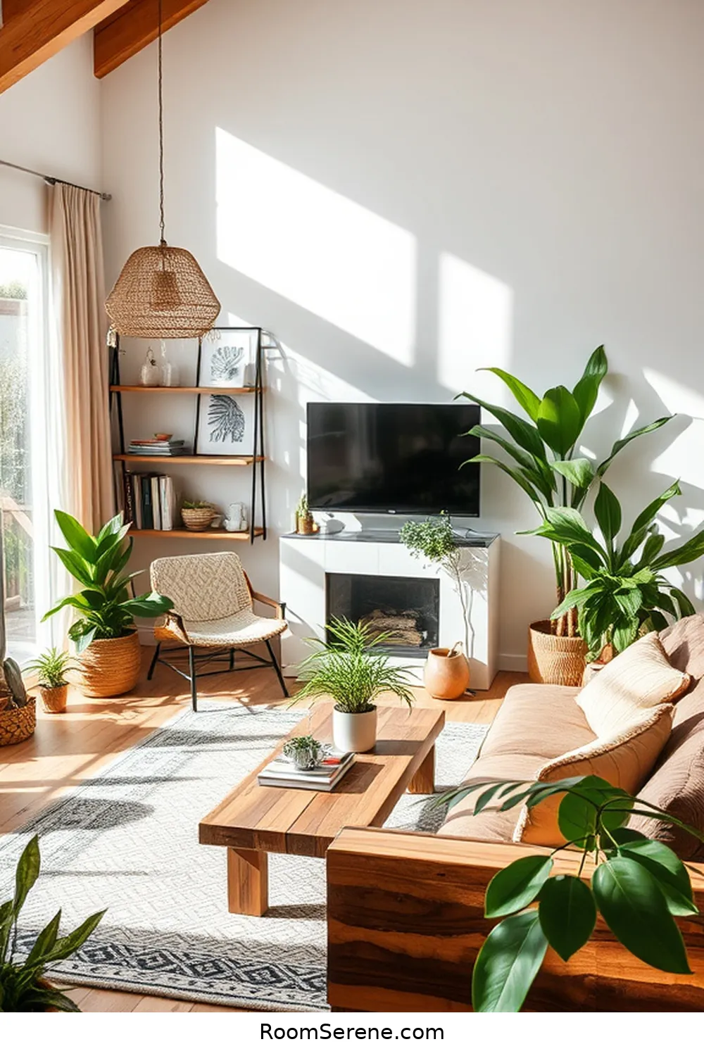 Adding Eco-Friendly Decor Elements for Transform Your Living Room With a Workspace Design Using Reclaimed Materials