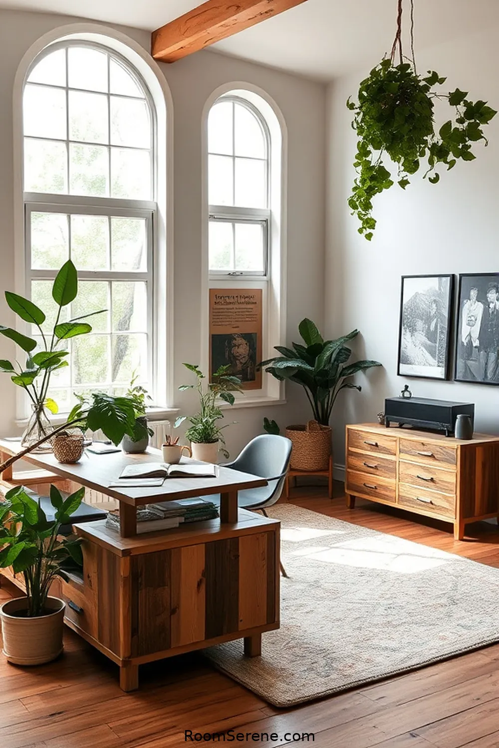 Designing a Functional Layout for Transform Your Living Room With a Workspace Design Using Reclaimed Materials