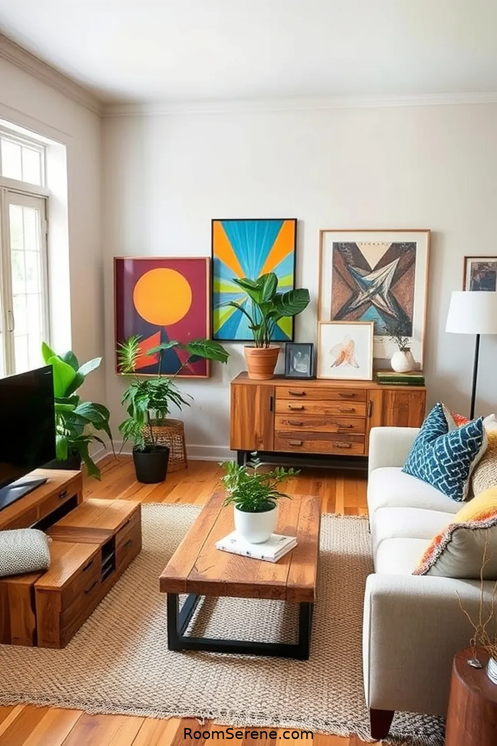 Personalizing Your Workspace With Art for Transform Your Living Room With a Workspace Design Using Reclaimed Materials