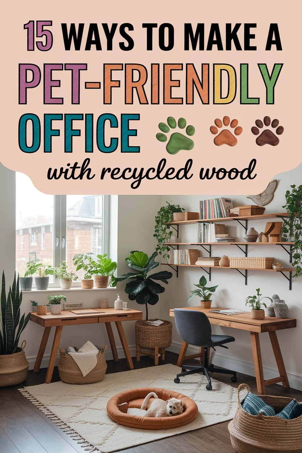 Image for: 15 Ways to Create a Pet-Friendly Home Office Using Recycled Wood
